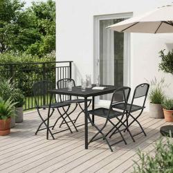 Ensemble de meubles d'ext&eacute;rieur 5 pcs Anthracite Fer et Acier