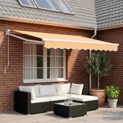 Auvent r&eacute;tractable Sable 3,5 x 2 m 100% Polyester et Aluminium