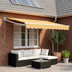 Auvent r&eacute;tractable Sable 3,5 x 2 m 100% Polyester et Aluminium