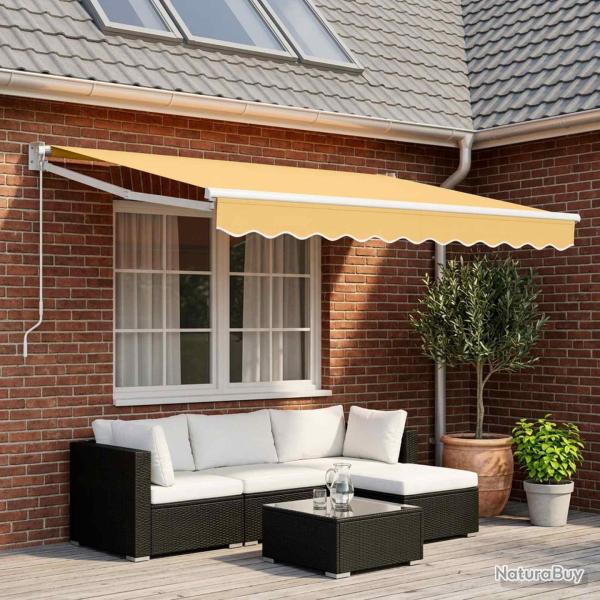 Auvent r�tractable Sable 3,5 x 2 m 100% Polyester et Aluminium