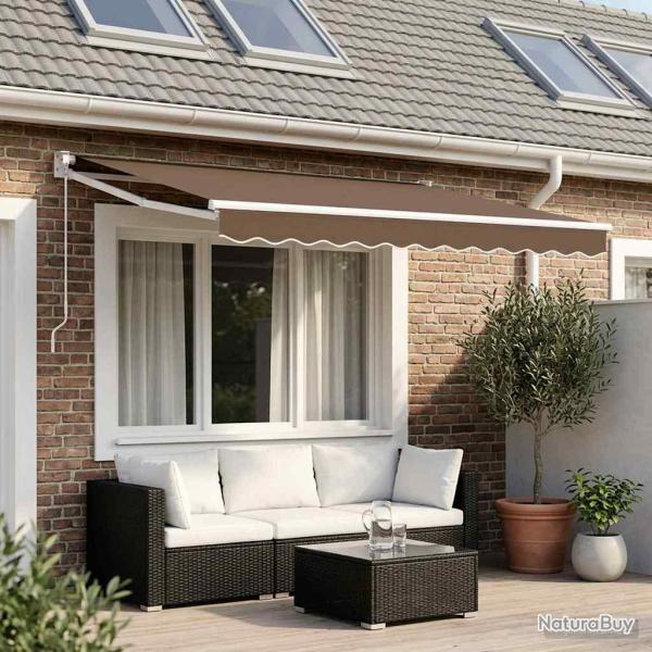 Auvent r�tractable Taupe 3,5 x 2 m 100% Polyester et Aluminium