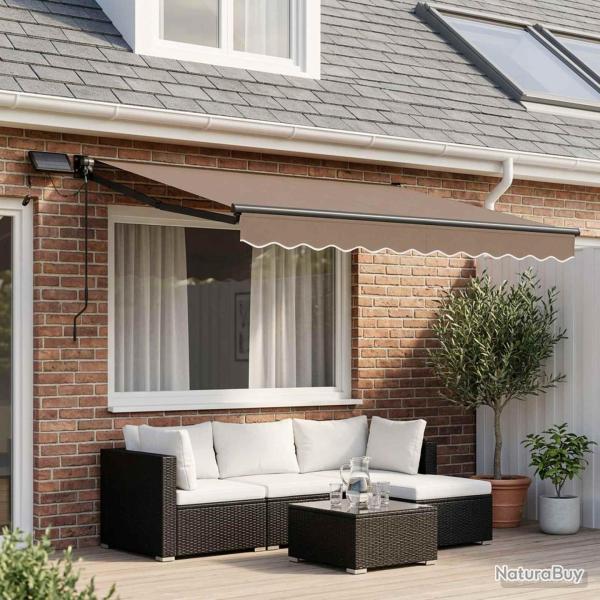 Store r�tractable manuel avec LEDs Taupe
