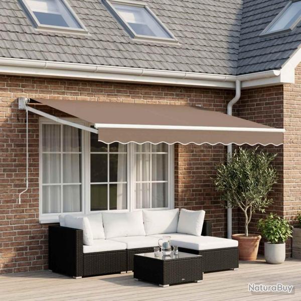 Auvent r�tractable �lectrique Taupe 100% Polyester et Aluminium