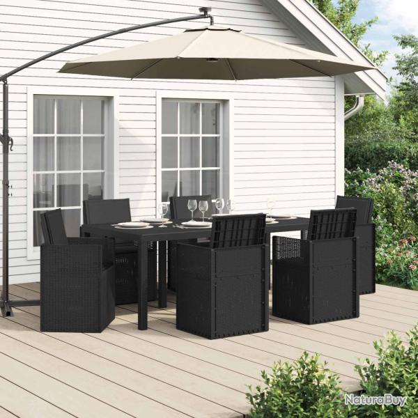 Ensemble de salle � manger pour 7 pcs Anthracite PP