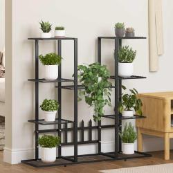 Support &agrave; plantes 94,5x25x89 cm Noir Fer