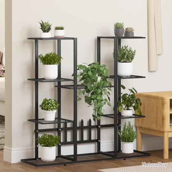 Support � plantes 94,5x25x89 cm Noir Fer