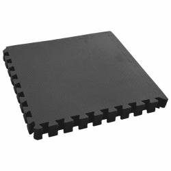 Tapis de sol de piscine 6 pcs Noir 2,16 m&sup2; Mousse EVA