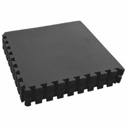 Tapis de sol de piscine 12 pcs Noir 4,32 m&sup2; Mousse EVA