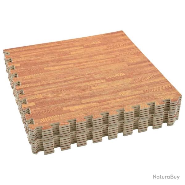Tapis de sol de piscine 12 pcs bois 4,32 m� Mousse EVA