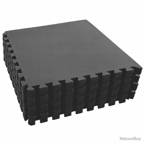 Tapis de sol de piscine 24 pcs Noir 8,64 m� Mousse EVA