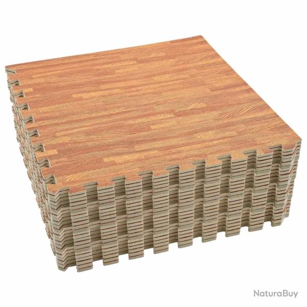 Tapis de sol de piscine 24 pcs bois 8,64 m� Mousse EVA