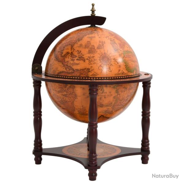 Support � vin bar forme globe Marron Bois d'eucalyptus massif