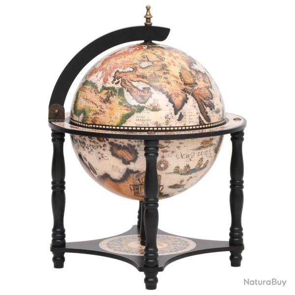 Support � vin bar forme globe Noir Bois d'eucalyptus massif
