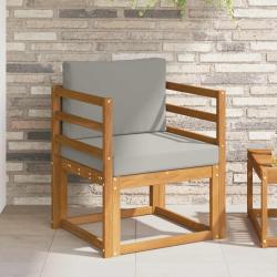 Canap&eacute; d'ext&eacute;rieur Bois d'acacia massif et polyester