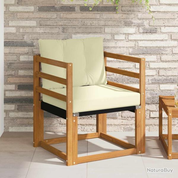 Canap� d'ext�rieur Bois d'Acacia Massif Naturel et Cr�me