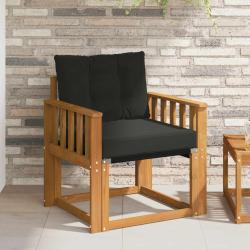 Canap&eacute; d'ext&eacute;rieur en bois d'acacia massif et textil&egrave;ne naturel, pour la terrasse