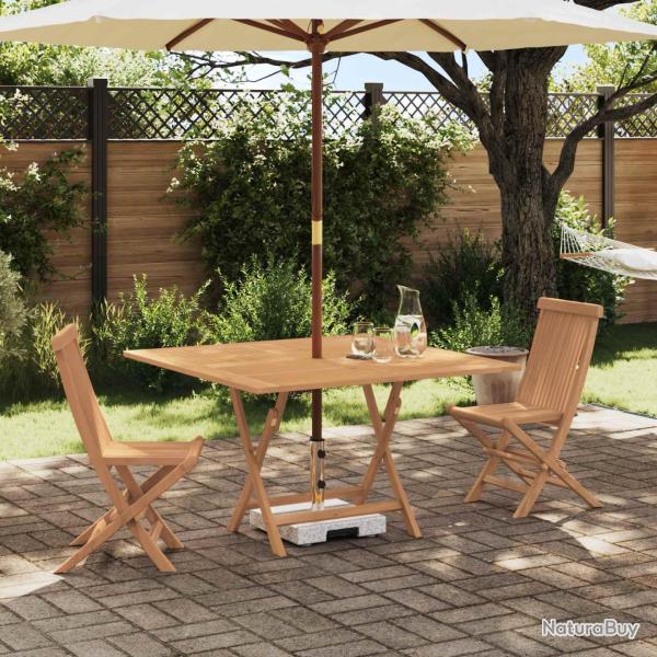Ensemble bistro de 3 pcs Marron Teck massif