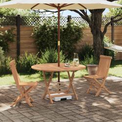 Ensemble bistro de 3 pcs Naturel Bois de teck massif