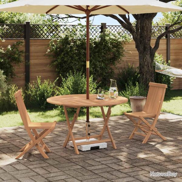 Ensemble bistro de 3 pcs Naturel Bois de teck massif