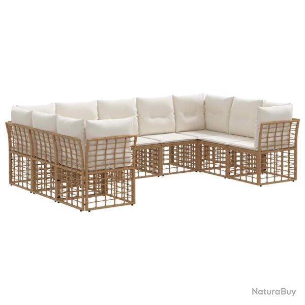 Ensemble de canap�s d'ext�rieur Blanc Naturel et Cr�me