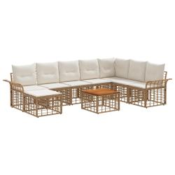 Ensemble de canap&eacute;s d'ext&eacute;rieur avec coussin 5 pcs Polyester