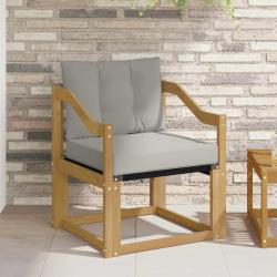 Canap&eacute; d'ext&eacute;rieur Bois d'Acacia Massif Blanc et gris clair