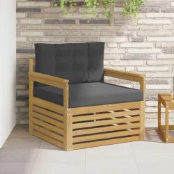 Canap&eacute; d'ext&eacute;rieur en polyester blanc et anthracite, pour la terrasse