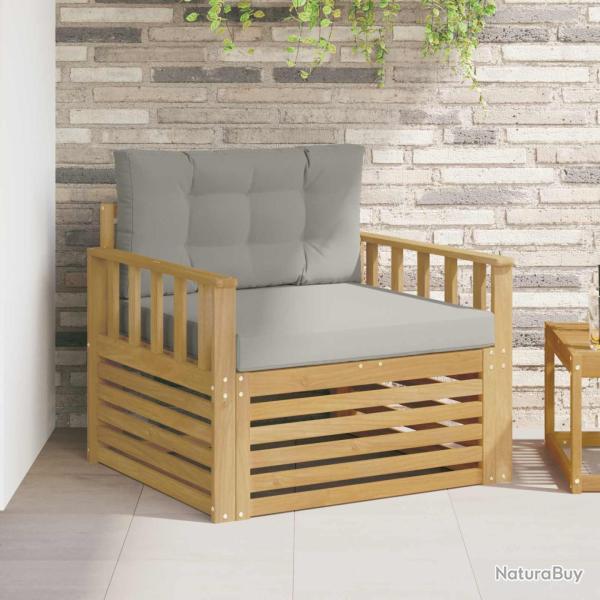 Canap� d'ext�rieur en polyester blanc et gris clair, pour la terrasse