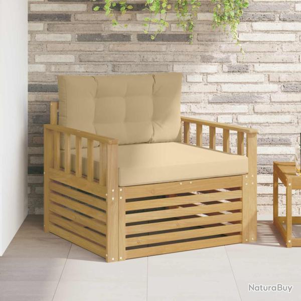 Canap� d'ext�rieur en polyester blanc et beige, pour la terrasse