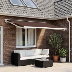 Toile de rechange pour auvent en polyester marron, pour la terrasse, 250 &times; 200 cm