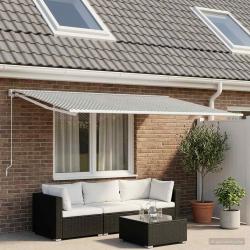 Toile de rechange pour auvent Anthracite et blanc 400 x 200 cm