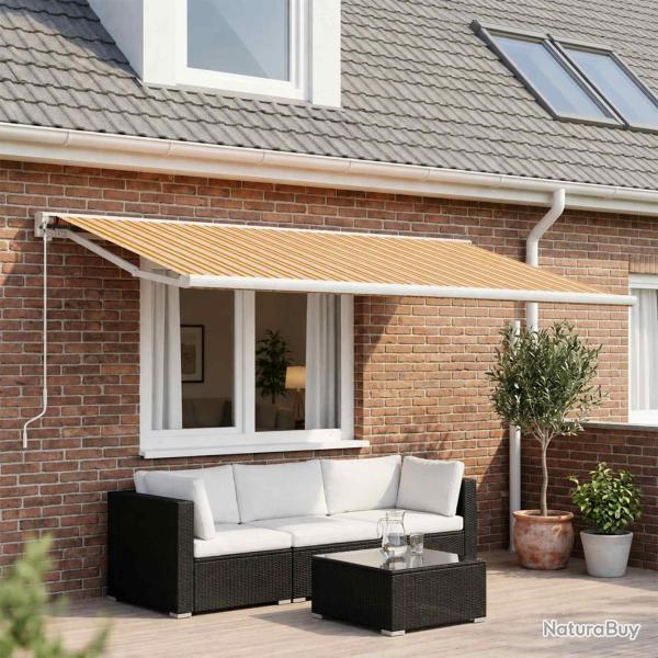 Toile de rechange pour auvent, orange et noir, 450 � 350 cm