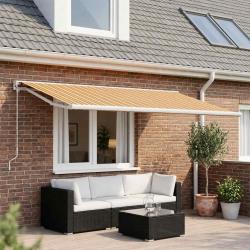 Toile de rechange pour auvent, orange et noir, 600 &times; 350 cm