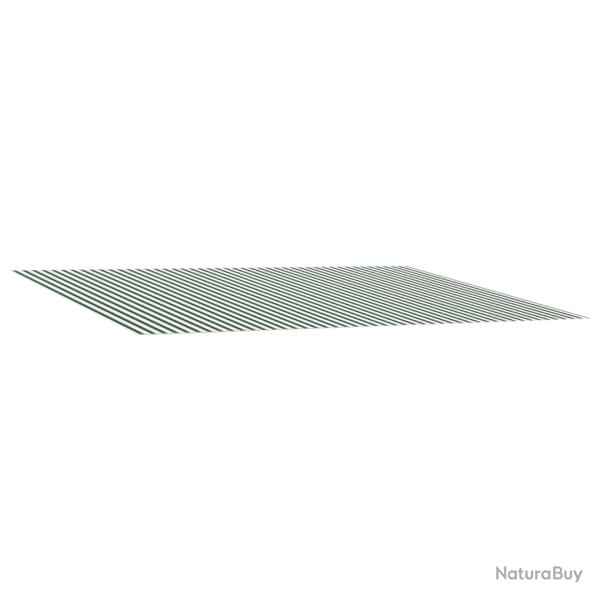 Toile de rechange pour auvent Vert et blanc 350 x 250 cm