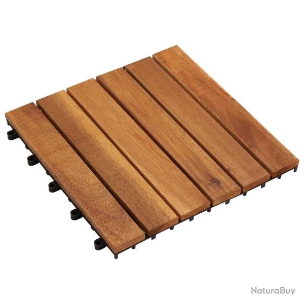 Carreau de terrasse 20 pcs Marron 30 x 30 cm Bois d'acacia