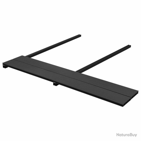 Planche de terrasse 16 pcs Noir WPC