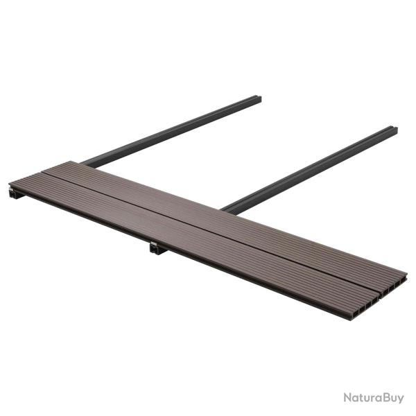 Planche de terrasse 30 pcs Marron fonc� WPC