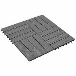 Carreau de terrasse 22 pcs Gris 30 x 30 cm WPC
