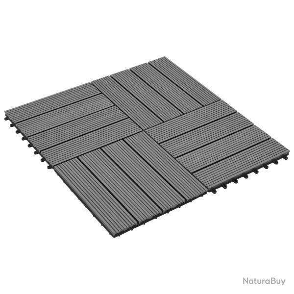 Carreau de terrasse 22 pcs Gris 30 x 30 cm WPC