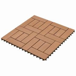 Carreau de terrasse 22 pcs Marron 30 x 30 cm WPC