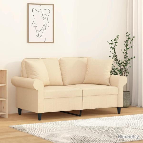 Coussins d�coratifs lot de 2 Cr�me 40x40 cm Tissu