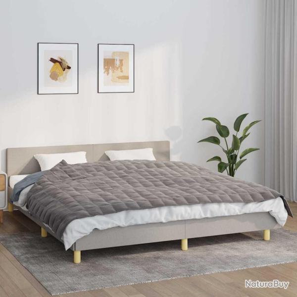 Couverture lest�e Gris 155x220 cm 7 kg Tissu