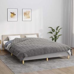 Couverture lest&eacute;e Gris 200x200 cm 9 kg Tissu
