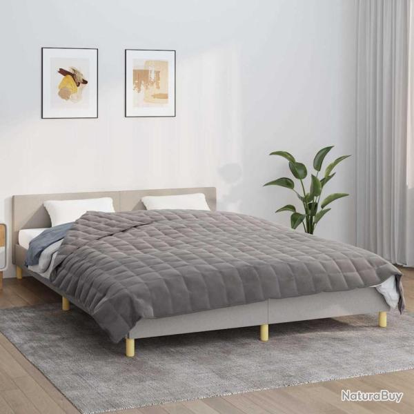 Couverture lest�e Gris 220x235 cm 15 kg Tissu