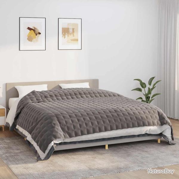 Couverture lest�e Gris 235x290 cm 15 kg Tissu