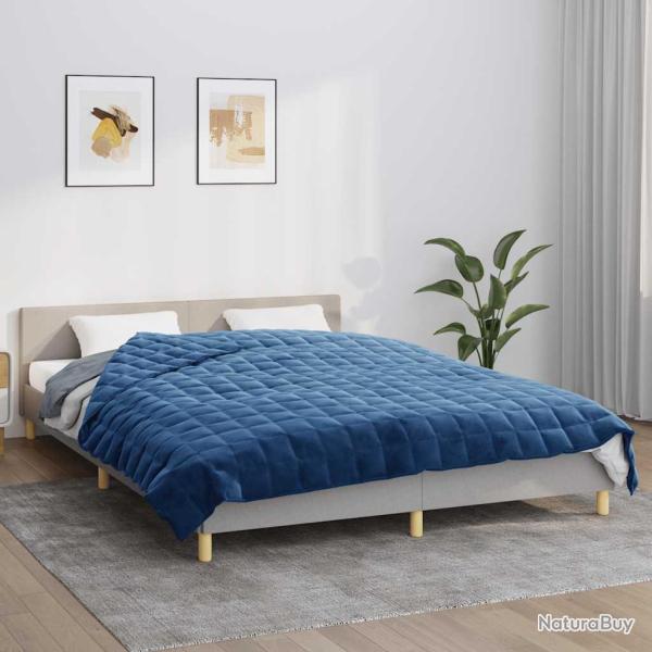 Couverture lest�e Bleu 220x235 cm 11 kg Tissu