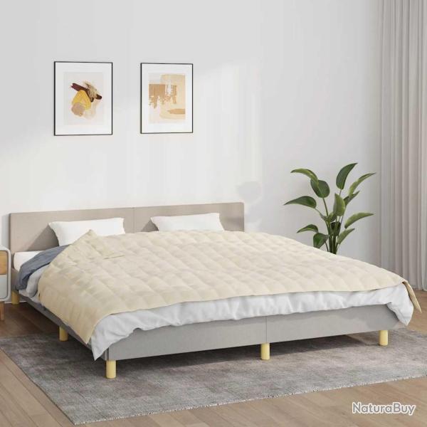 Couverture lest�e Cr�me clair 155x220 cm 11 kg Tissu