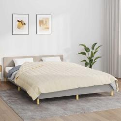 Couverture lest&eacute;e Cr&egrave;me clair 200x200 cm 9 kg Tissu
