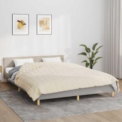Couverture lest&eacute;e Cr&egrave;me clair 200x200 cm 13 kg Tissu