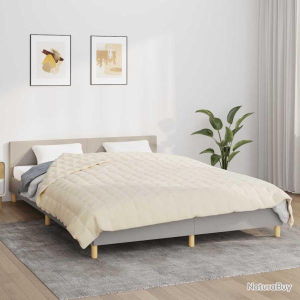 Couverture lest�e Cr�me clair 200x200 cm 13 kg Tissu